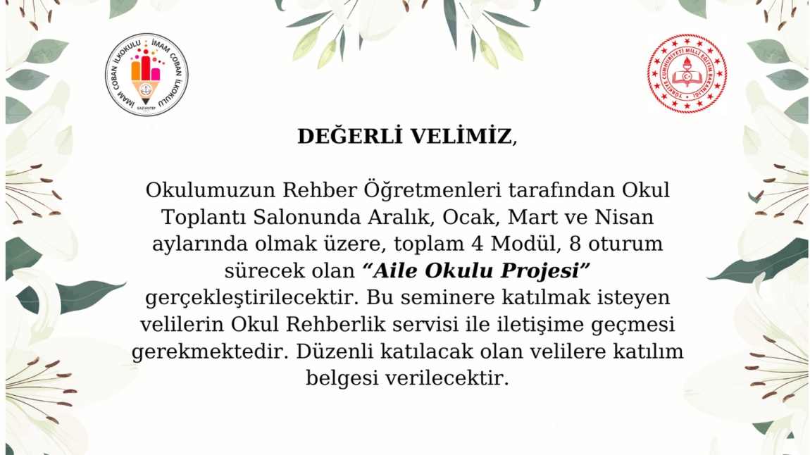 AİLE OKULU PROJESİ